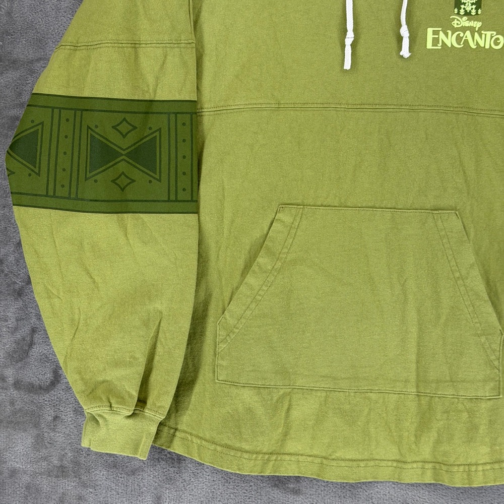 Disney Spirit Jersey Encanto Bruno Hoodie Olive Green Cotton Mens Large L - Picture 4 of 12